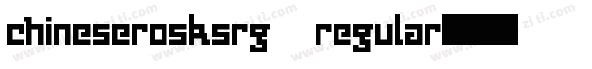 chineserosksrg regular字体转换